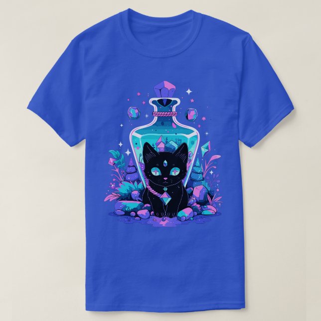 Goth Kawaii  Cat Gifts Girls Womens Cat 2 T-Shirt (Design Front)