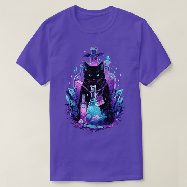 Goth Kawaii  Cat Gifts Girls Womens Cat T-Shirt (Design Front)