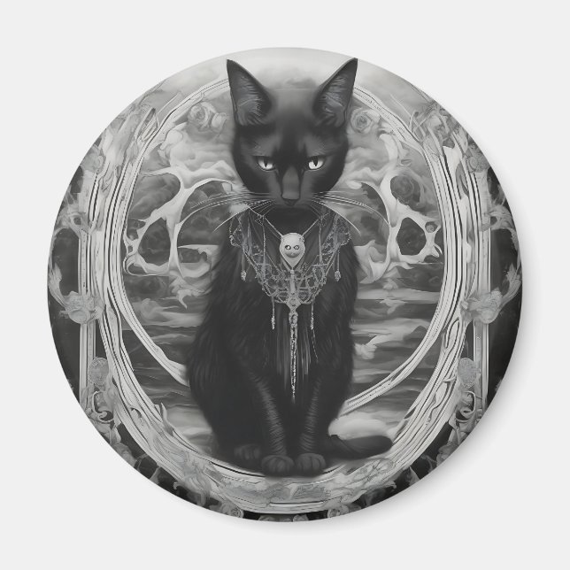 Goth Kitty Magnet (Front)