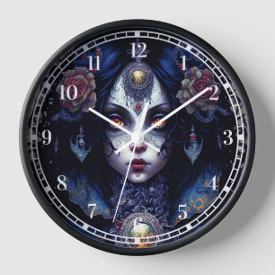 Goth Lady Gothic Fantasy Art Clock