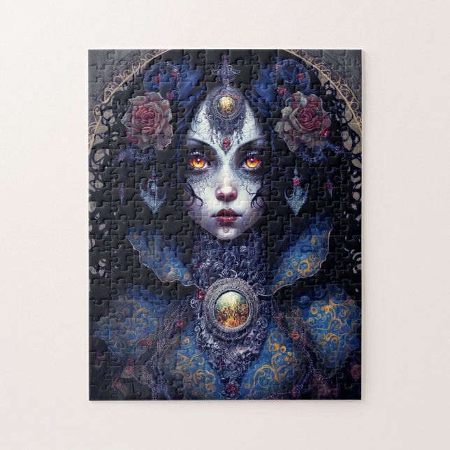 Goth Lady Gothic Fantasy Art Jigsaw Puzzle (Vertical)