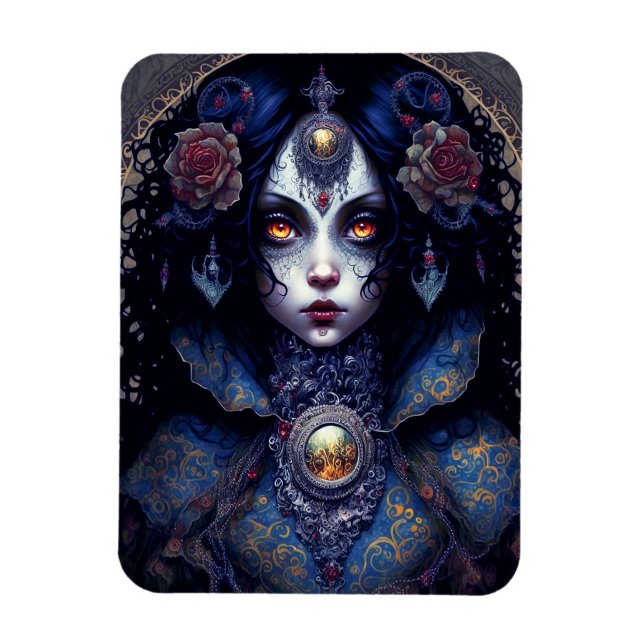 Goth Lady Gothic Fantasy Art Magnet (Vertical)