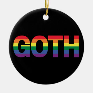Goth LGBTQ+ Regenbogen Ceramic Tree Decoration