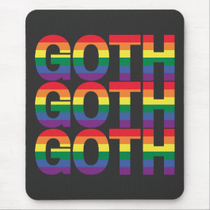 Goth LGBTQ+ Regenbogen  Mouse Mat