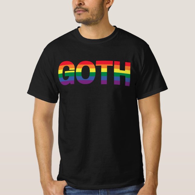 Goth LGBTQ+ Regenbogen T-Shirt (Front)