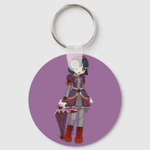 Goth Lolita Girl Key Ring
