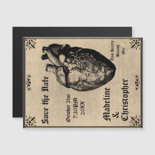 Goth Macabre Heart Gothic Save the Date Magnet