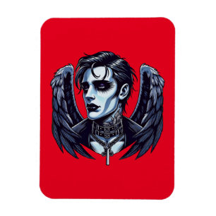 Goth Man Angel Dark Fantasy art Magnet