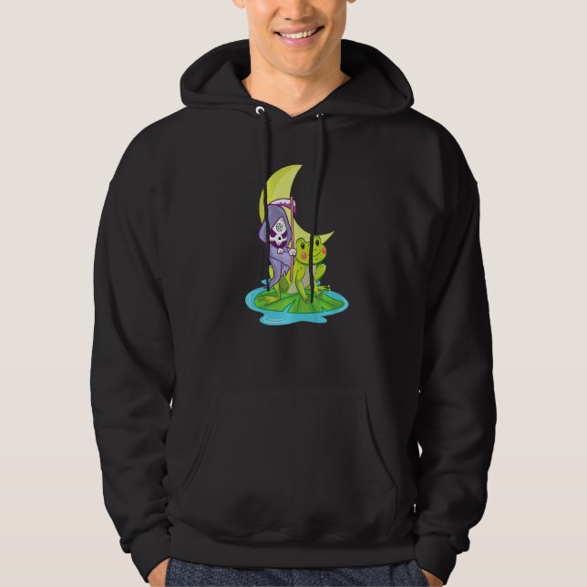 Goth Moon Phase Frog Moon Phase Frog   Hoodie (Front)