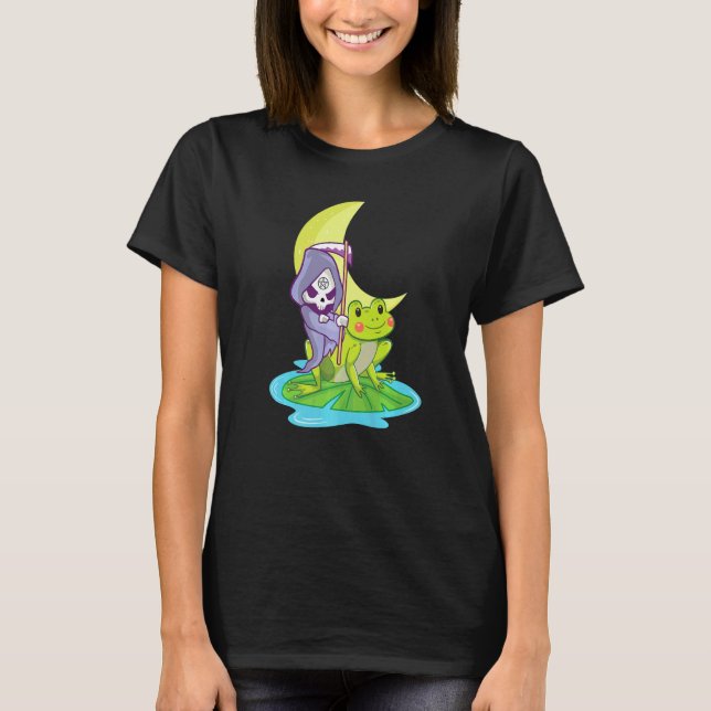 Goth Moon Phase Frog Moon Phase Frog   T-Shirt (Front)