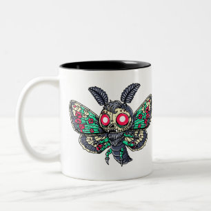 Goth Moth Two-Tone Coffee Mug