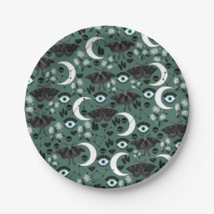Goth Moths Paper Plates