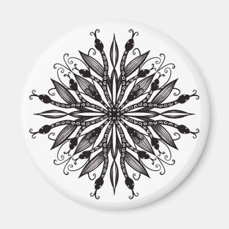 Goth Nature Lover Black And White Magnet