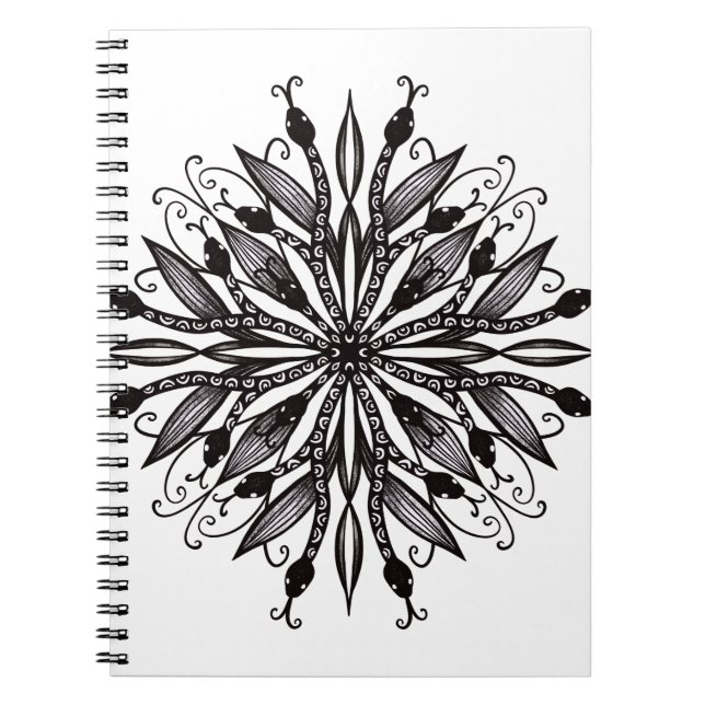 Goth Nature Lover Black And White Notebook (Front)