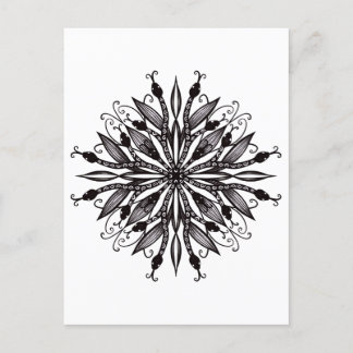 Goth Nature Lover Black And White Postcard