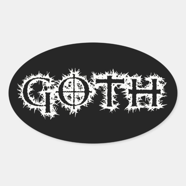 Goth Oval Sticker (Front)