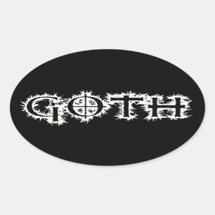 Goth Oval Sticker