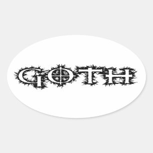 Goth Oval Sticker