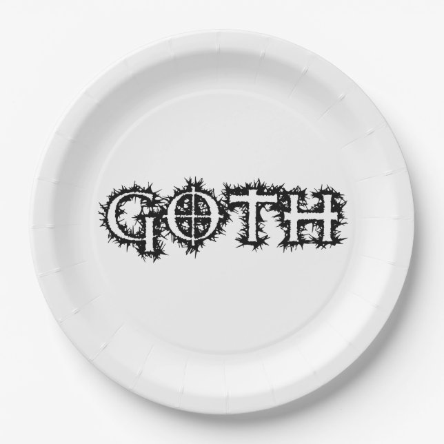 Goth Paper Plate (Front)