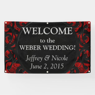 Goth Personalised Custom Wedding Banner