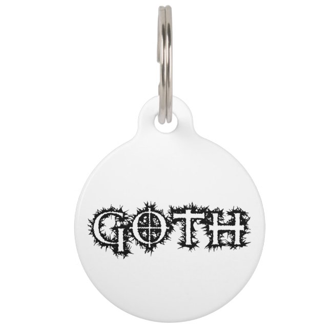 Goth Pet Tag (Front)