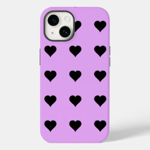Goth Pink and Black Heart Design Case-Mate iPhone 14 Case