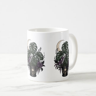 Goth Plant Mum Monstera Crescent Moon Gothic Plant Coffee Mug