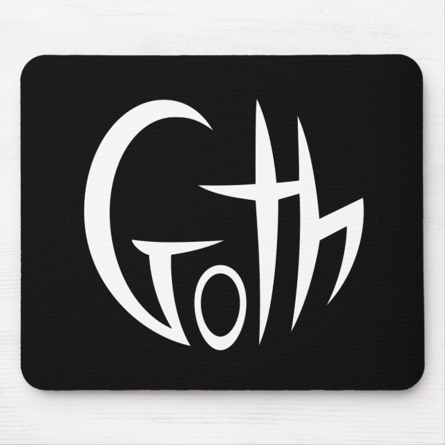 Goth (Pointed Lettering) Mouse Mat (Front)