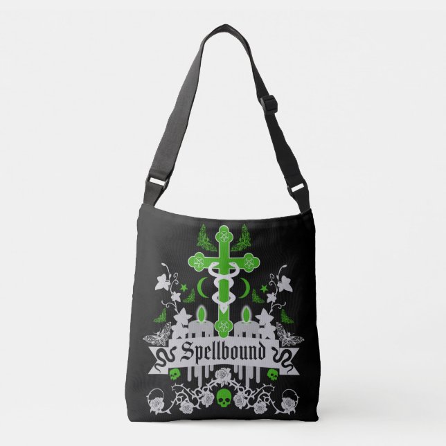 Goth Post Punk Fashion Crossbody Bag (Front)