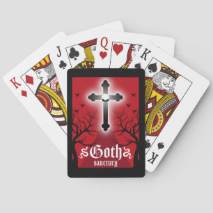 Goth Post Punk Fashion Playing Cards