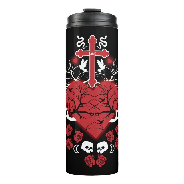 Goth Post Punk Fashion Thermal Tumbler (Front)