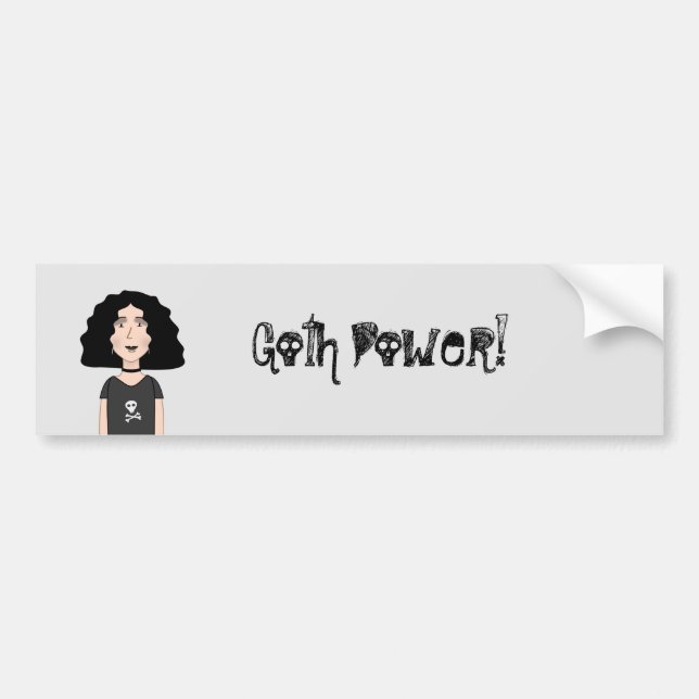 Goth Power Bumper Sticker (Front)