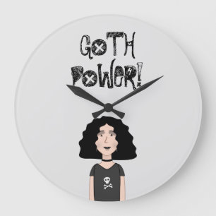 Goth Power Large Clock