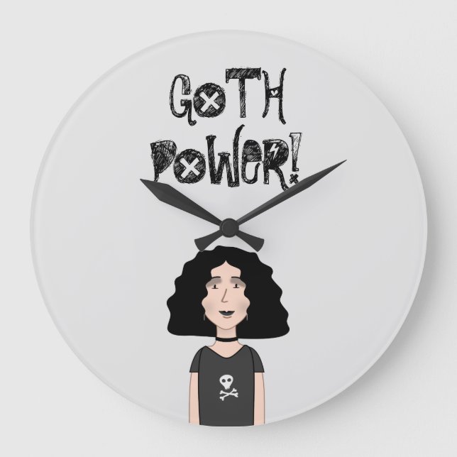 Goth Power Large Clock (Front)