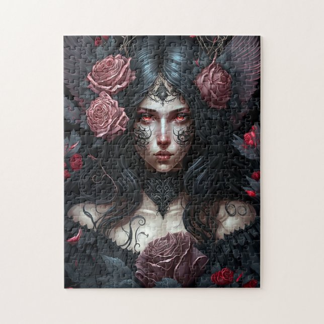 Goth Princess Gothic Fantasy Art Jigsaw Puzzle (Vertical)
