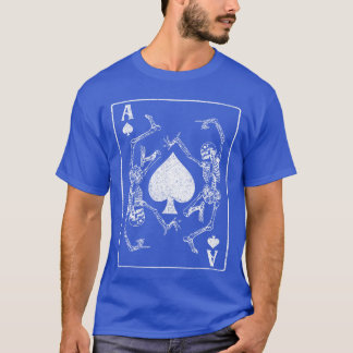 Goth Punk Ace Of Spades d Gambler Skeleton Vintage T-Shirt