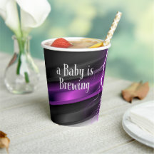 Goth Purple Black Halloween Event Baby Shower