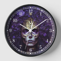 Goth Queen Fantasy Art Clock