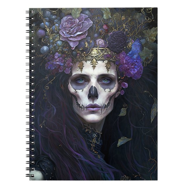 Goth Queen Fantasy Art Notebook (Front)
