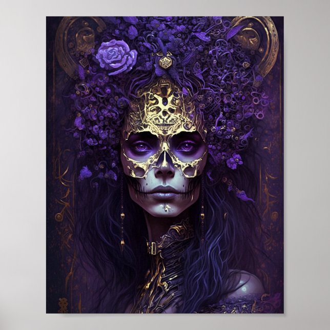 Goth Queen Fantasy Art Poster (Front)