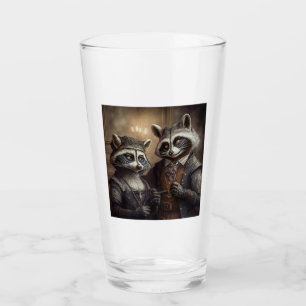 Goth Raccoons Glass Tumbler