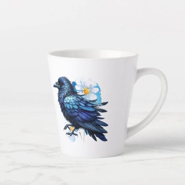 Goth Raven Coffee Mug Dark Aesthetic (Right)