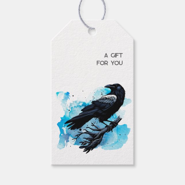 Goth Raven Dark Aesthetic  Gift Tags (Front)