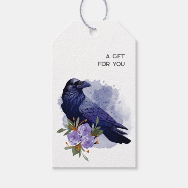 Goth Raven Dark Aesthetic  Gift Tags (Front)