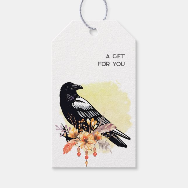 Goth Raven Dark Aesthetic  Gift Tags (Front)