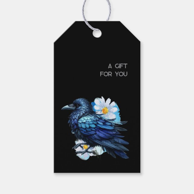 Goth Raven Dark Aesthetic  Gift Tags (Front)