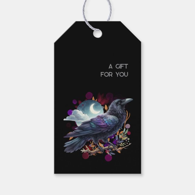 Goth Raven Dark Aesthetic  Gift Tags (Front)