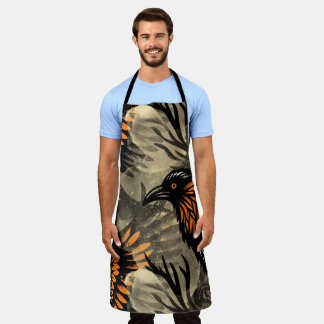 Goth Raven & Moody Florals Apron