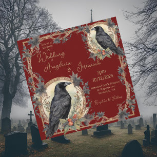 Goth Raven Wicca Wedding Invitation