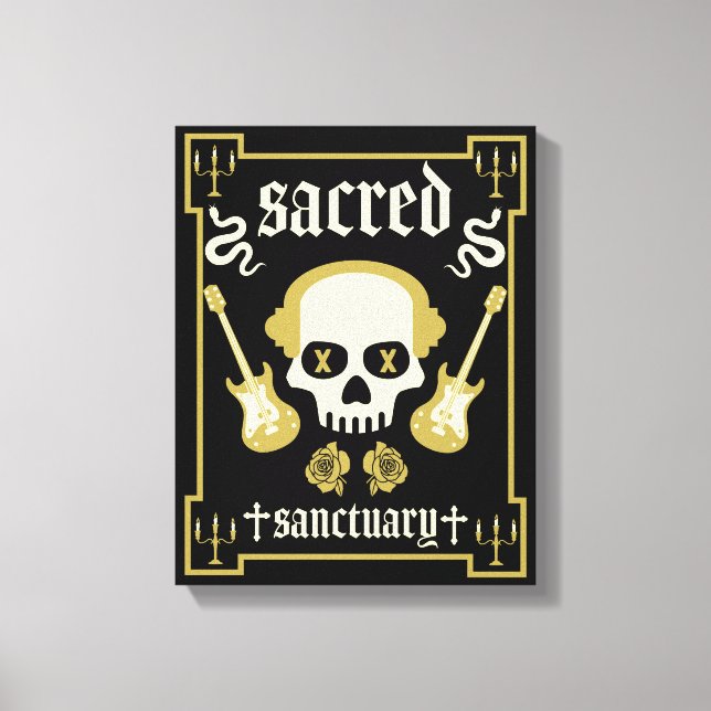 Goth Rock Fashion Canvas Print (Front)